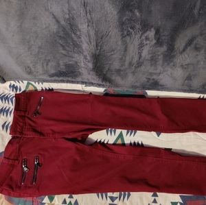 Red skinny jean